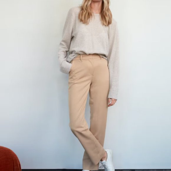 Billie The Label Pants - Billie The Label Hillary High Rise Trouser Tan